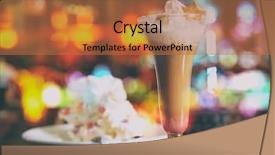  Presentation with coffee and sweet chocolate brownies - Audience pleasing presentation design consisting of coffee mocha or mocaccino sweet backdrop and a coral colored foreground