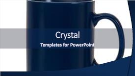  Presentation with empty stage blue curtain - Cool new theme with coffee mugs - empty blue cup isolated backdrop and a navy blue colored foreground