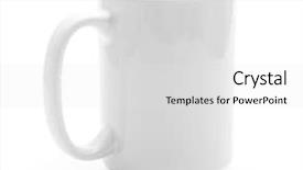  Presentation with octopus on isolated white - Colorful slide deck enhanced with coffee mugs - white cup isolated backdrop and a white colored foreground