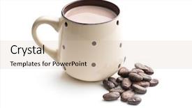 Presentation with cocoa beans - Cool new theme with coffee mugs chrismas - cocoa drink and cocoa beans backdrop and a soft green colored foreground