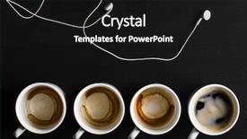  Presentation with empty - Slide deck enhanced with coffee music - working hours empty and full background and a black colored foreground