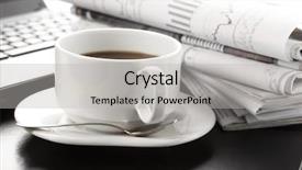  Presentation with news paper - Cool new theme with coffee on a morning paper backdrop and a light gray colored foreground