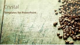  Presentation with coffee - Beautiful PPT layouts featuring coffee-on-grunge-wooden-background backdrop and a cream colored foreground