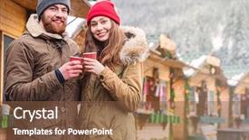  Presentation with coffee - Amazing theme having coffee on traditional christmas market backdrop and a tawny brown colored foreground