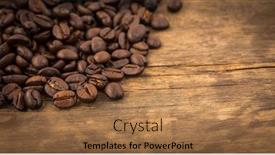  Presentation with coffee - Presentation theme with coffee-on-wooden-table background and a coral colored foreground