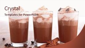  Presentation with pharmacy cream - Slide deck enhanced with coffee or chocoate with cream background and a  colored foreground