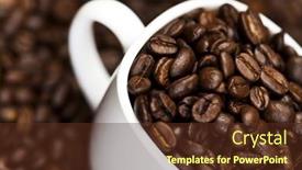  Presentation with coffee - Colorful presentation enhanced with coffee-over-dark-roasted-coffee backdrop and a tawny brown colored foreground
