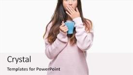  Presentation with coffee - PPT theme enhanced with coffee over isolated background cover background and a lemonade colored foreground