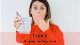  Presentation with cup coffee - Colorful PPT theme enhanced with coffee over isolated background cover backdrop and a red colored foreground