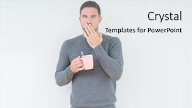  Presentation with hot and cold coffee cup - PPT theme with coffee over isolated background cover background and a white colored foreground