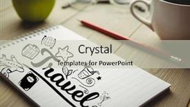  Presentation with doodle - Beautiful presentation design featuring coffee pencil and apple backdrop and a soft green colored foreground