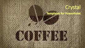  Presentation with canvas - Colorful slides enhanced with coffee plants - texture of old canvas backdrop and a tawny brown colored foreground