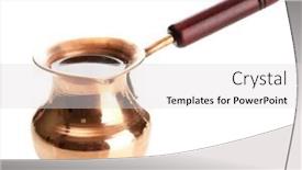  Presentation with coffee - Colorful PPT theme enhanced with coffee-pot-isolated-on-white backdrop and a light gray colored foreground