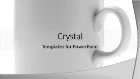  Presentation with temple breakfast - Slides with coffee pots - breakfast mug isolated background and a  colored foreground