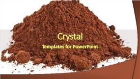  Presentation with powder - PPT theme enhanced with coffee powder on the white background and a tawny brown colored foreground