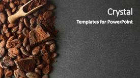  Presentation with coffee chocolate - Amazing presentation theme having coffee pralines - aromatic cocoa beans and chocolate backdrop and a dark gray colored foreground