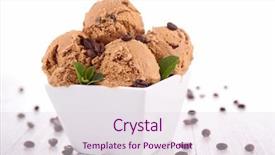 Presentation with ice cream - Colorful presentation theme enhanced with coffee pralines - ice cream backdrop and a  colored foreground