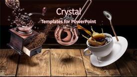  Presentation with beverage - Amazing slides having coffee preparation conceptual photo - turning backdrop and a wine colored foreground