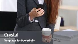  Presentation with principal - Beautiful PPT theme featuring tasty chocolate cupcake on metal tray backdrop and a dark gray colored foreground