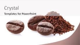  Presentation with grains - Beautiful slides featuring coffee-roasting-grains-in-closeup backdrop and a white colored foreground