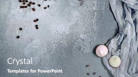  Presentation with seed - PPT theme featuring coffee-seed-with-sweet-food background and a gray colored foreground