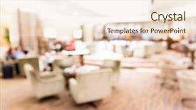  Presentation with blur - PPT theme featuring coffee shop blur background background and a lemonade colored foreground