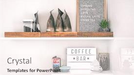  Presentation with coffee shop - Slides with coffee-shop-menu-sign background and a pink colored foreground