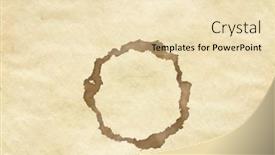  Presentation with old paper - PPT theme featuring coffee-stain-on-old-paper background and a lemonade colored foreground