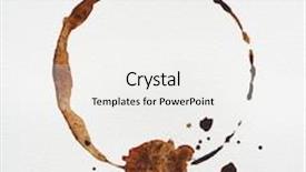  Presentation with coffee - PPT theme having coffee stain on white background closeup background and a white colored foreground