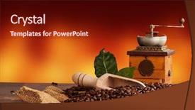  Presentation with free - Colorful presentation enhanced with coffee still life with free backdrop and a  colored foreground