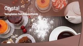  Presentation with coffee chocolate - Amazing theme having coffee theme photo backdrop and a  colored foreground