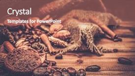  Presentation with coffee chocolate - Beautiful theme featuring coffee theme still-life backdrop and a coral colored foreground