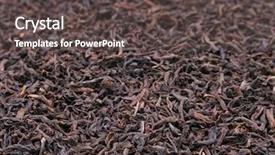  Presentation with black tea - Presentation theme featuring coffee tree - black tea crop leaf background and a  colored foreground