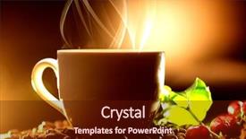  Presentation with tree silhouette - Colorful slides enhanced with coffee tree over wooden background backdrop and a tawny brown colored foreground