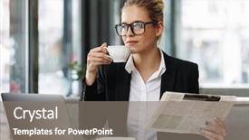  Presentation with newspaper laptop - Audience pleasing presentation theme consisting of coffee using laptop computer reading backdrop and a  colored foreground