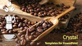  Presentation with vector - Cool new presentation theme with vector icons on coffee beans backdrop and a tawny brown colored foreground