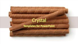  Presentation with wafer - Amazing slide set having coffee waffles - top view of chocolate wafer backdrop and a tawny brown colored foreground