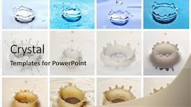  Presentation with ripple - Audience pleasing slides consisting of coffee water - collage made with beautiful ripple backdrop and a  colored foreground