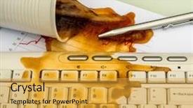  Presentation with adversity - Theme featuring coffee will spill background and a yellow colored foreground