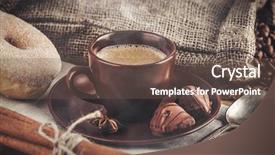  Presentation with fragrant - Theme featuring coffee with bean chocolate sweet background and a tawny brown colored foreground
