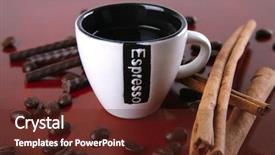  Presentation with coffee chocolate - Slides having coffee-with-chocolate-and-cinnamon background and a tawny brown colored foreground