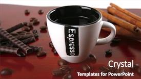  Presentation with coffee chocolate - Amazing presentation theme having coffee-with-chocolate-and-cinnamon backdrop and a tawny brown colored foreground