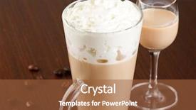  Presentation with liqueur - Presentation theme with coffee with cream liqueur background and a red colored foreground