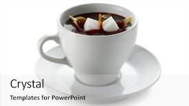  Presentation with sugar - Slide deck consisting of coffee with falling sugar background and a  colored foreground