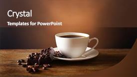  Presentation with coffee chocolate - Audience pleasing PPT layouts consisting of coffee with grains and chocolate backdrop and a tawny brown colored foreground
