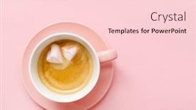  Presentation with hearts - Presentation theme with coffee with marshmallow hearts background and a lemonade colored foreground