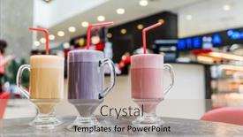  Presentation with syrup - Beautiful PPT theme featuring coffee-with-syrup-in-cafe backdrop and a mint green colored foreground