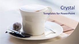  Presentation with love coffee cappuccino coffee - Slide deck having coffee with thick foam cappuccino background and a  colored foreground