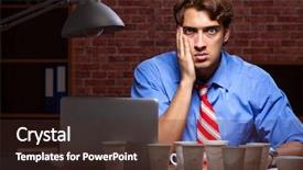  Presentation with employee working in industry - Slides having coffee working at night shift background and a tawny brown colored foreground