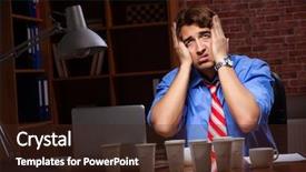  Presentation with employee working in industry - Audience pleasing theme consisting of coffee working at night shift backdrop and a wine colored foreground